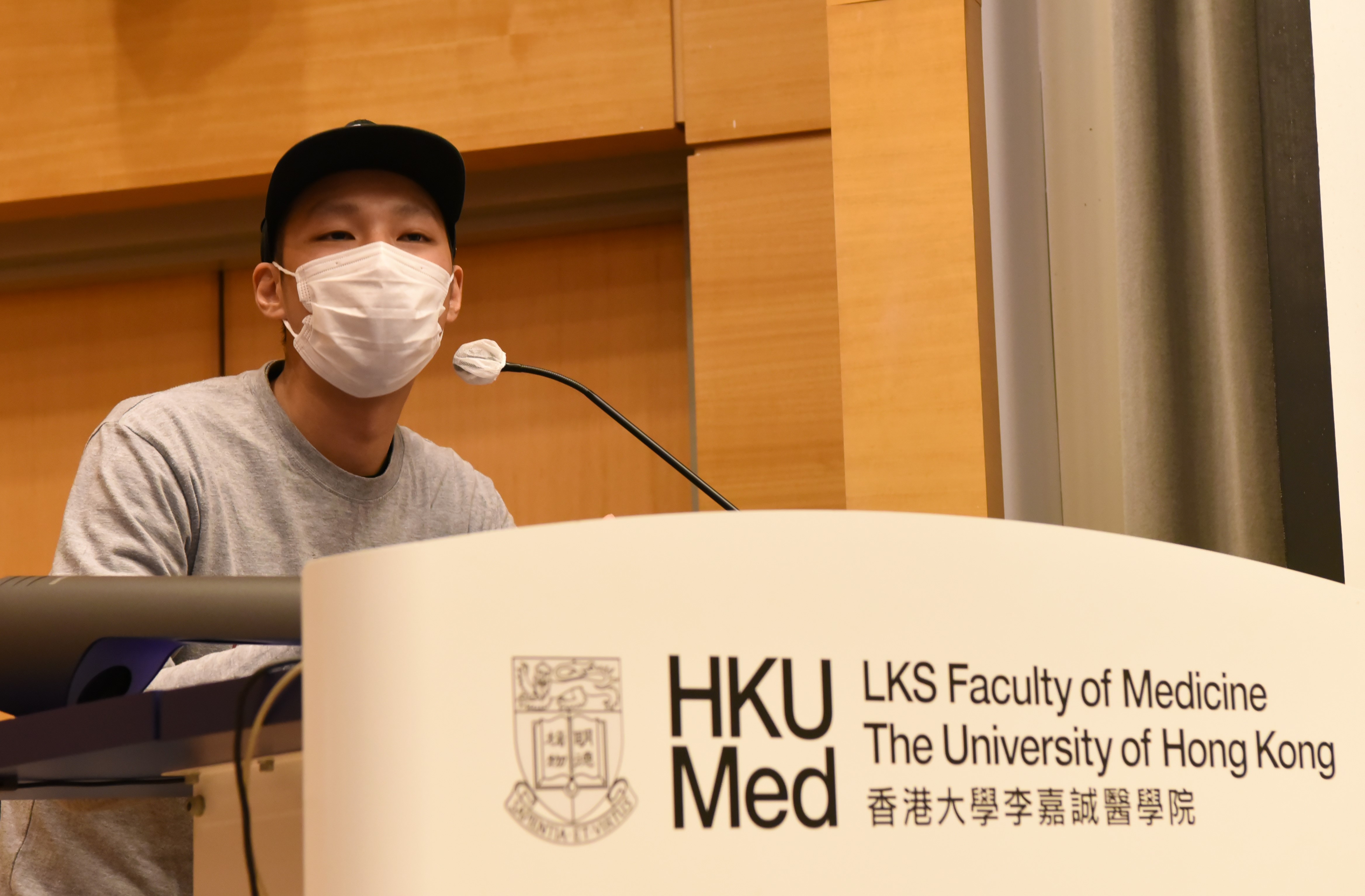 The HKUMed team who first introduced the therapy to Hong Kong, with the patient Mr Lau.