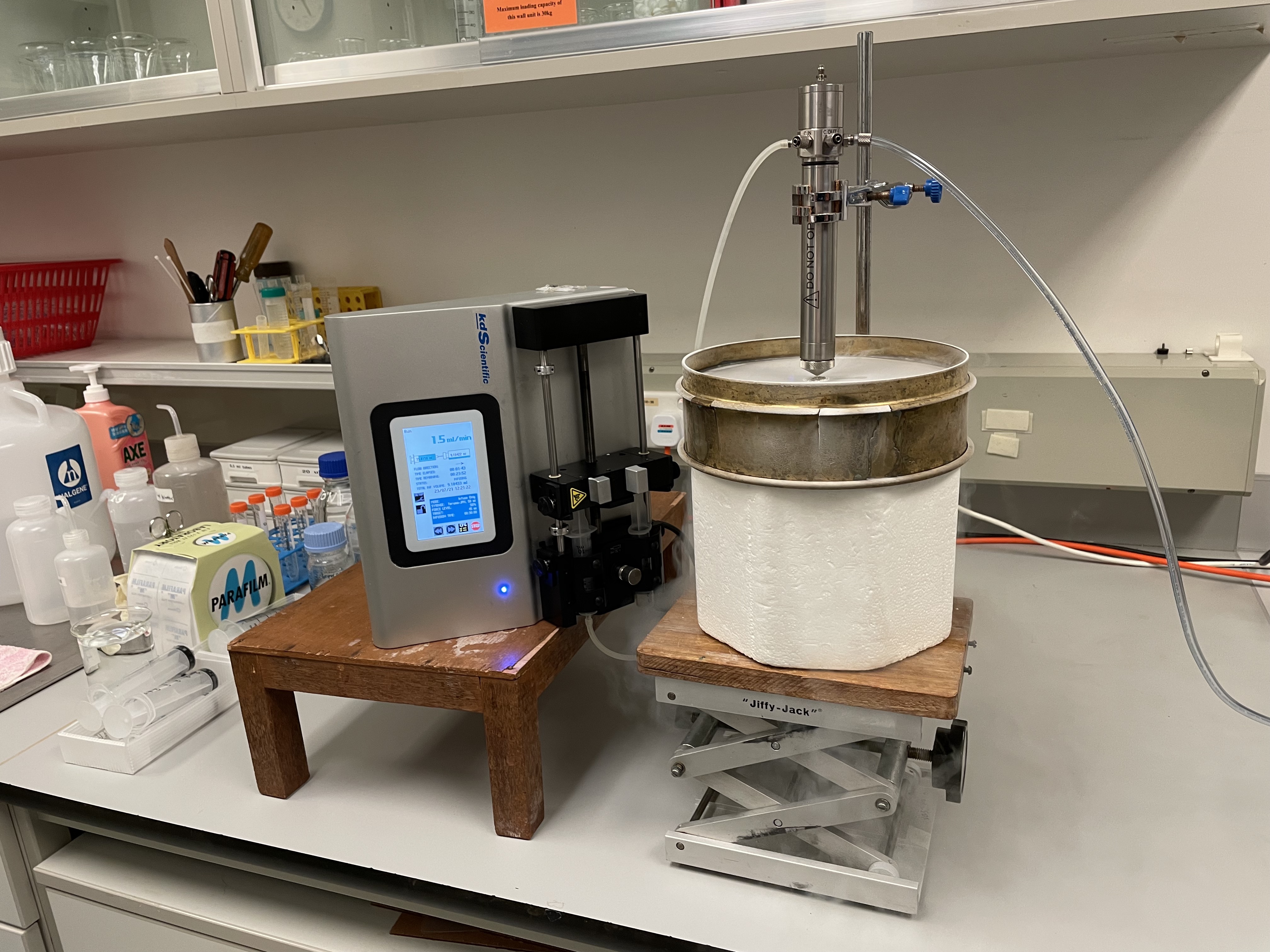 SEM image of inhaled tamibarotene powder formulation.