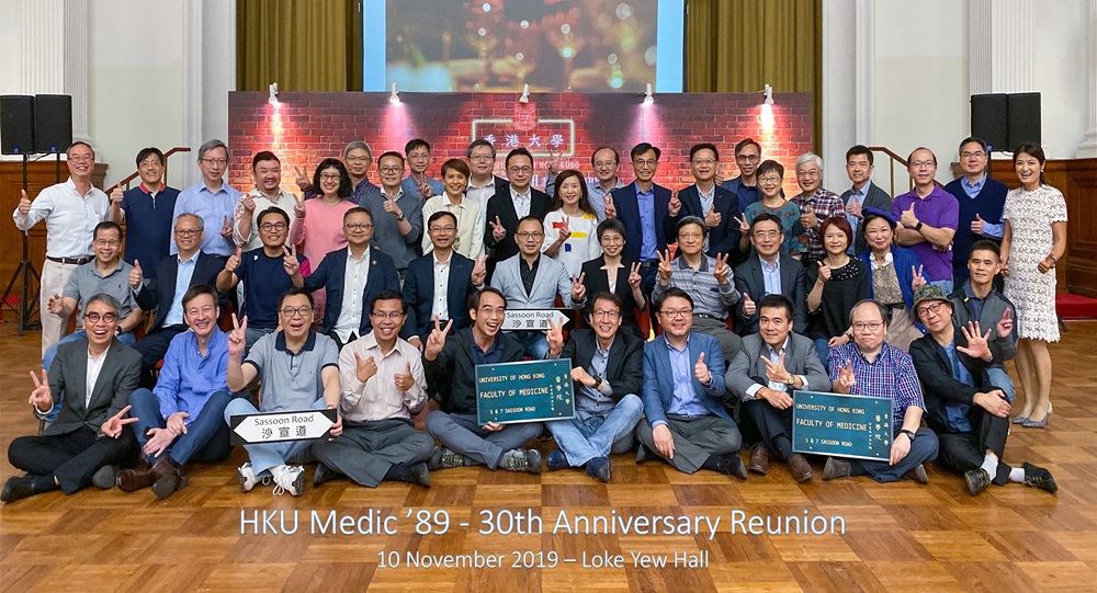 Class reunion photo