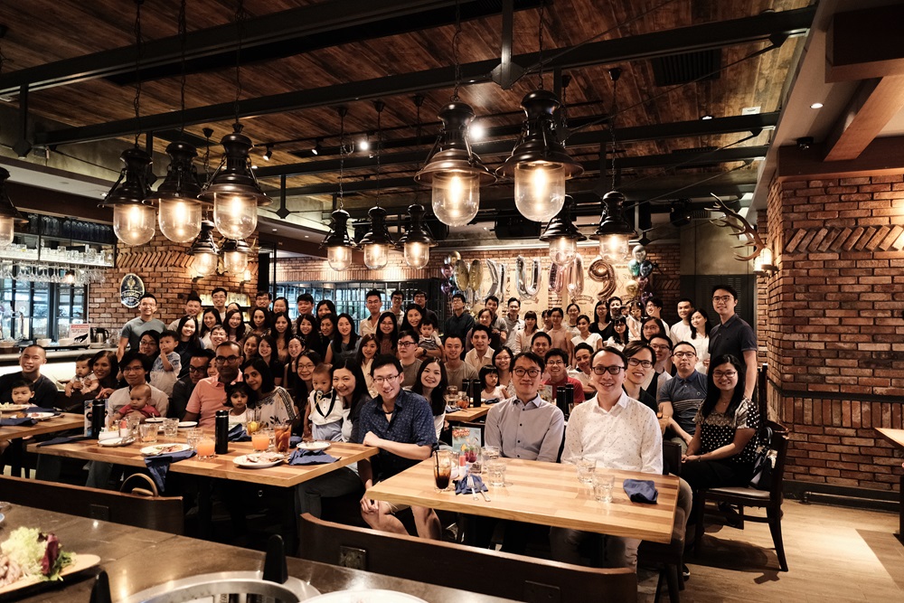 Class reunion photo