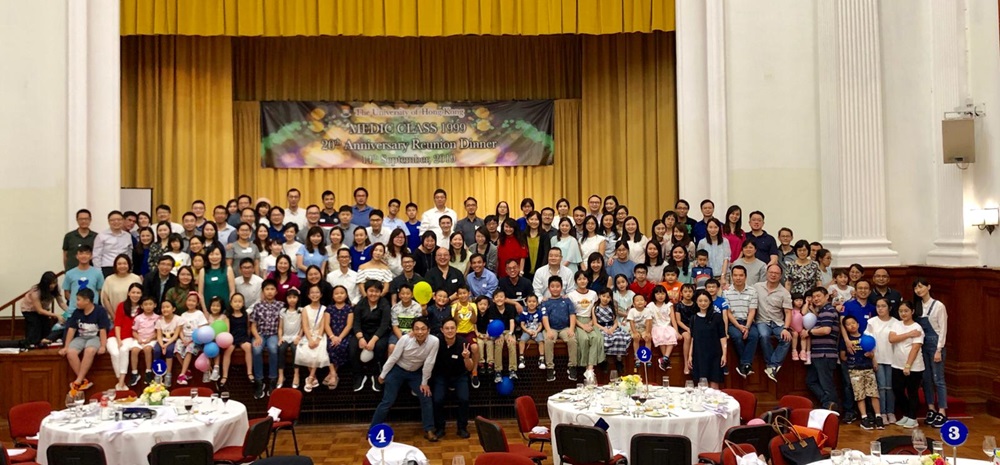 Class reunion photo