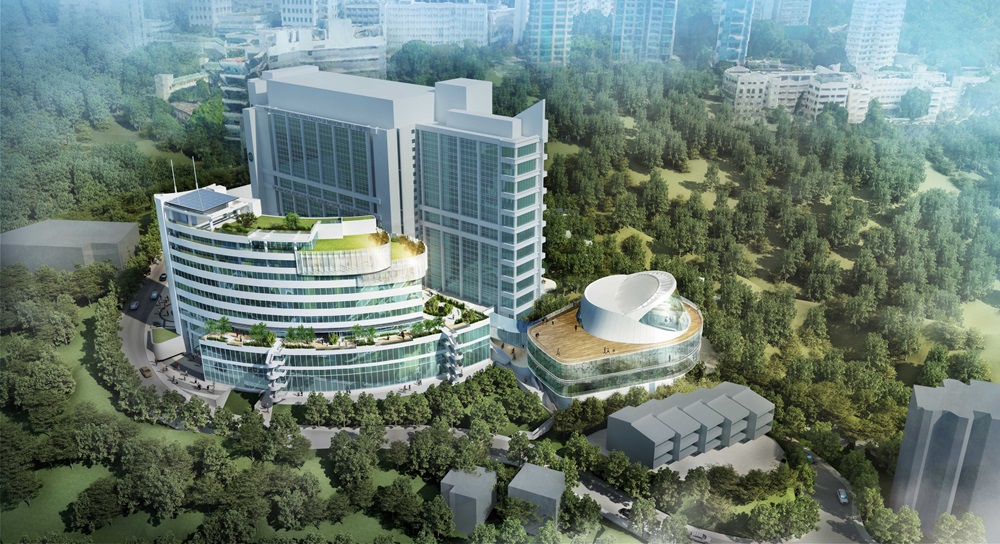 Concept art of HKU medical campus development.