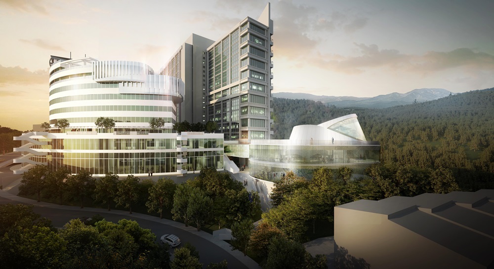 Concept art of HKU medical campus development.