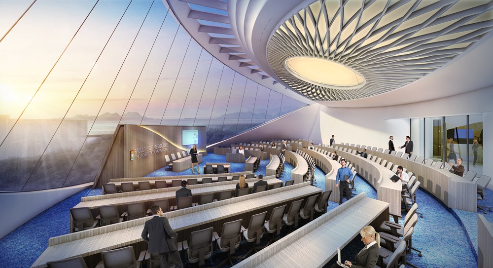 Concept art of HKU medical campus development.