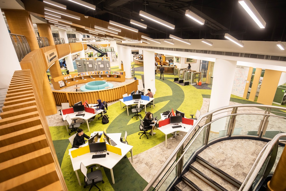 Inside the HKU Medical Library.