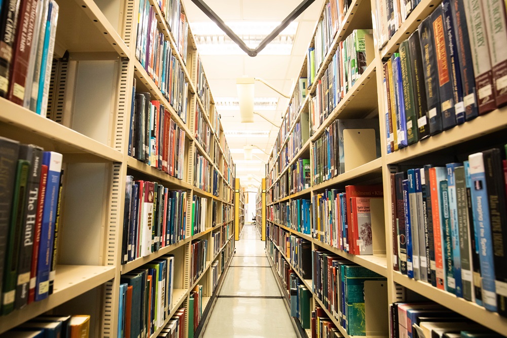 Inside the HKU Medical Library.