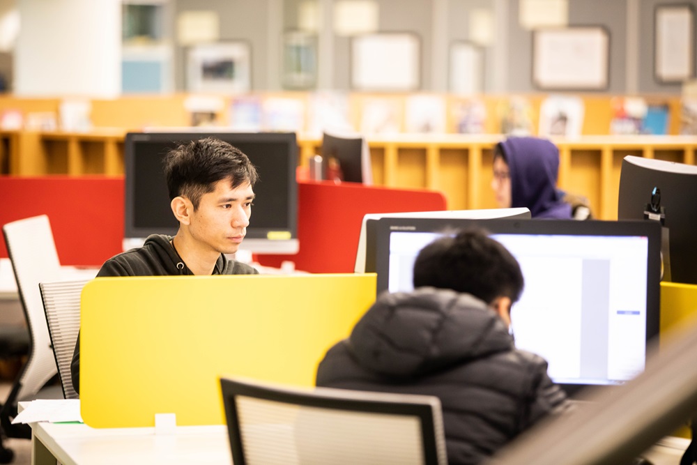 Inside the HKU Medical Library.
